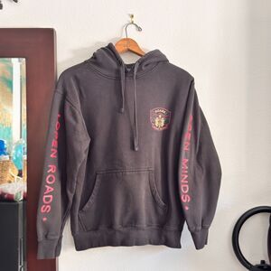 Roark “Open Roads Open Minds” Hoodie Men’s M Black Motorcycles Graphic Pullover